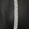 Iced Out 18 mm Miami Cuban Link Bracelet Made in 925Sterling Silver Studded With Shinny Moissanite Diamond For Birthday And Anniversary Gift