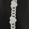 Miami Cuban Star Link Chain Made In 925 Sterling Silver Embellished With Shinny Moissanite Diamonds For The Anniversary And Birthday Gift