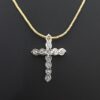Beautiful Cross Pendant Made in 10 / 14 KT Gold Embellished With Shinny Moissanite Diamonds For Religious And Memorial Gift Unisex Pendant