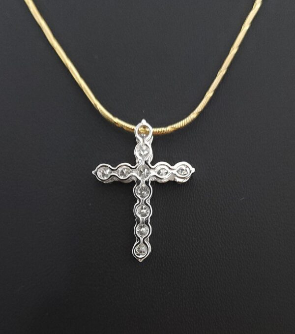 Beautiful Cross Pendant Made in 10 / 14 KT Gold Embellished With Shinny Moissanite Diamonds For Religious And Memorial Gift Unisex Pendant