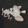 3D Cartoon Shaped Pendant Made in 925 Sterling Silver Studded with VVS Colorless Moissainite Stone, Designer Trendy Pendant Carton Jewelry