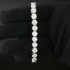 Invisible Pressure Setting Diamond Bracelet Made in 925 Silver Embellished With Shinny Moissanite Diamonds For The Anniversary Gift For Her