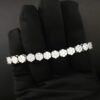 Invisible Pressure Setting Diamond Bracelet Made in 925 Silver Embellished With Shinny Moissanite Diamonds For The Anniversary Gift For Her