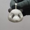 3D Panda Face Pendant Made in 925 Sterling Silver Embellished with Shinny Moissanite Diamond For Birthday,Special Gift Of Love And Affection