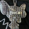 3D Cartoon Shaped Pendant Made in 925 Sterling Silver Studded with VVS Colorless Moissainite Stone, Designer Trendy Pendant Carton Jewelry