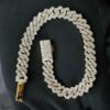 Iced Out Miami Cuban 8 mm Link Bracelet Made In 10 KT Gold Embellished With Shinny Moissanite Diamonds For Anniversary And Birthday Gift