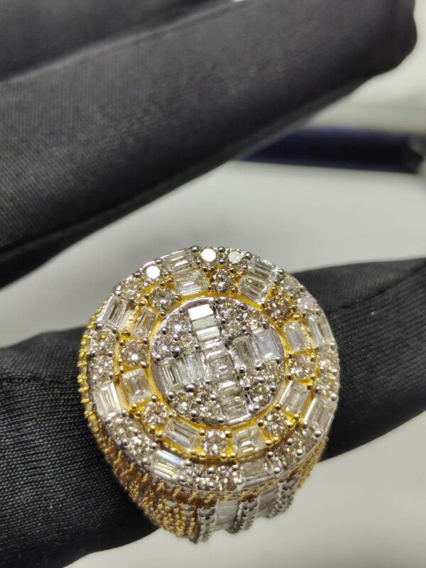 Luxury Men Ring Made In 925 Sterling Silver Embellished With Shinny Moissanite Diamonds For The Anniversary And Birthday Gift To Special One