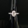 Oval Solitaire Ring Made in 10/14 KT Gold Embellished with Shinny Moissanite Diamonds For Birthday And Anniversary Gift For Special Person