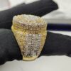 Luxury Men Ring Made In 925 Sterling Silver Embellished With Shinny Moissanite Diamonds For The Anniversary And Birthday Gift To Special One