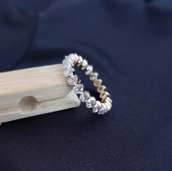 Oval Cut Diamond Full Eternity Ring Band Made in 14k Gold Studded with VVS F Colour Certified Lab Grown Diamond, Oval Cut Diamond