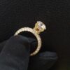 Round Solitaire Ring Made in 10 / 14 k Gold Studded with VVS Colorless Moissanite Diamond, Solitaire Diamond of 2 CT & total Weight 2.00 CT