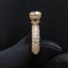 Round Solitaire Ring Made in 10 / 14 k Gold Studded with VVS Colorless Moissanite Diamond, Solitaire Diamond of 2 CT & total Weight 2.00 CT