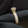 Round Solitaire Ring Made in 10 / 14 k Gold Studded with VVS Colorless Moissanite Diamond, Solitaire Diamond of 2 CT & total Weight 2.00 CT