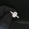 Oval Solitaire Ring Made in 10/14 KT Gold Embellished with Shinny Moissanite Diamonds For Birthday And Anniversary Gift For Special Person
