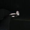Oval Solitaire Ring Made in 10/14 KT Gold Embellished with Shinny Moissanite Diamonds For Birthday And Anniversary Gift For Special Person