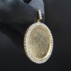 Photo Pendant With Illusion Setting in 14k Gold Studded with VS1 F Color Certified Lab Grown Diamond, No Extra Cost for Photo Print