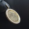 Photo Pendant With Illusion Setting in 14k Gold Studded with VS1 F Color Certified Lab Grown Diamond, No Extra Cost for Photo Print