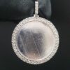 Photo Pendant With Illusion Setting in 14k Gold Studded with VS1 F Color Certified Lab Grown Diamond, No Extra Cost for Photo Print