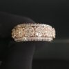 Beautiful Flower Ring Made in 14k Gold Studded with VS F Color Certified Lab Grown Diamond, Round Cut Diamond, Woman Ring, Gift Ring