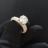 3ct Round cut Solitaire Ring Made in 14k Gold Studded with VS1 F Color IGI Certified Lab Grown Diamond