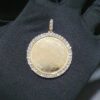Photo Pendant With Illusion Setting in 14k Gold Studded with VS1 F Color Certified Lab Grown Diamond, No Extra Cost for Photo Print