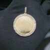 Iced Out Photo Pendant With Illusion Setting Made in 14 KT Gold & 10 KT Gold Embellished With Shinny Moissanite Stone For The Memorial Gift