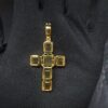 Iced Out Cross Pendant Made In 18 / 14 / 10 KT Gold Embellished With Shinny Moissanite Diamonds For Religious And Memorial Gift