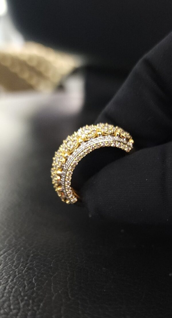 Beautiful Flower Ring Made in 14k Gold Studded with VS F Color Certified Lab Grown Diamond, Round Cut Diamond, Woman Ring, Gift Ring