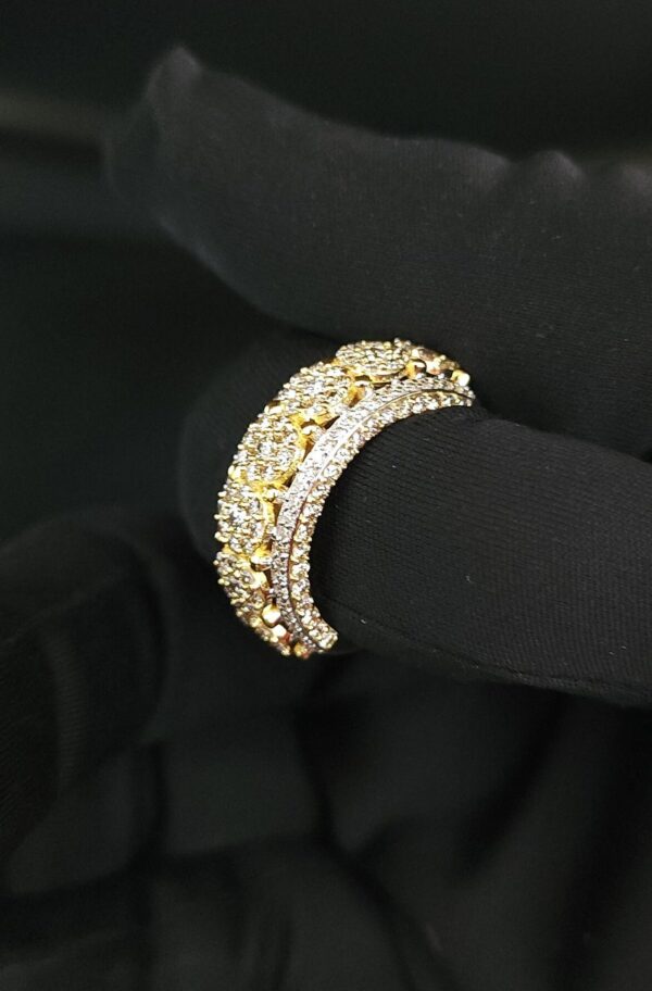 Beautiful Flower Ring Made in 14k Gold Studded with VS F Color Certified Lab Grown Diamond, Round Cut Diamond, Woman Ring, Gift Ring