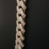 Iced Out 12 mm Miami Cuban Baguette Chain Made In 10 KT Gold & 925 Sterling Silver Embellished With Shinny Moissanite Diamonds For The Gift