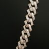 Iced Out 12 mm Miami Cuban Baguette Chain Made In 10 KT Gold & 925 Sterling Silver Embellished With Shinny Moissanite Diamonds For The Gift