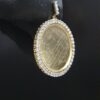 Iced Out Photo Pendant With Illusion Setting Made in 14 KT Gold & 10 KT Gold Embellished With Shinny Moissanite Stone For The Memorial Gift