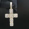 Iced Out Cross Pendant Made In 18 / 14 / 10 KT Gold Embellished With Shinny Moissanite Diamonds For Religious And Memorial Gift