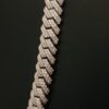Iced Out 10 mm Miami Cuban Link Chain Made In 925 Sterling Silver Embellished with Shinny Moissanite Diamonds For The Birthday Gift