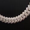 Iced Out 10 mm Miami Cuban Link Chain Made In 925 Sterling Silver Embellished with Shinny Moissanite Diamonds For The Birthday Gift