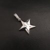1" Long Star Pendant Made in 10 / 14 KTGold Studded with VVS Colorless Moissanite Stone, Light Weight, Moissanite Pendant, Gift Pendant