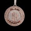 2" Round Rotating Pendant With Any Letters & Number Made in 925 Sterling Silver Studded with Colorless Moissainite Stone, Customized pendant