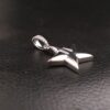 1" Long Star Pendant Made in 10 / 14 KTGold Studded with VVS Colorless Moissanite Stone, Light Weight, Moissanite Pendant, Gift Pendant