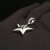 1" Long Star Pendant Made in 10 / 14 KTGold Studded with VVS Colorless Moissanite Stone, Light Weight, Moissanite Pendant, Gift Pendant