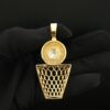 Ice Cream Cup Style Pendant Made in 10k Gold Studded with VVS Colorless Moissanite Stone, Designer Trendy and Light Pendant, Kawaii Jewelry