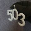 Iced Out 1.75" Long 3" Wide 3 Digit Number made in 925 Sterling Silver Studded With Shinny Moissanite Diamonds In Any number can be Made