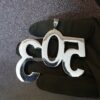 Iced Out 1.75" Long 3" Wide 3 Digit Number made in 925 Sterling Silver Studded With Shinny Moissanite Diamonds In Any number can be Made