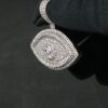 Iced Out Ankh Pendant 1.25" Long Made in 925 Sterling Silver Studded with VVS Colorless Moissanite Stone For Birthday And Anniversary Gift