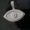 Iced Out Ankh Pendant 1.25" Long Made in 925 Sterling Silver Studded with VVS Colorless Moissanite Stone For Birthday And Anniversary Gift