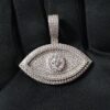 Iced Out Ankh Pendant 1.25" Long Made in 925 Sterling Silver Studded with VVS Colorless Moissanite Stone For Birthday And Anniversary Gift