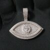Iced Out Ankh Pendant 1.25" Long Made in 925 Sterling Silver Studded with VVS Colorless Moissanite Stone For Birthday And Anniversary Gift