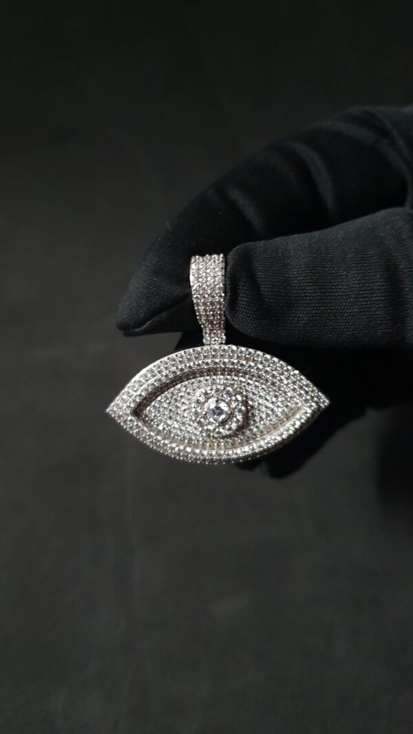 Iced Out Ankh Pendant 1.25" Long Made in 925 Sterling Silver Studded with VVS Colorless Moissanite Stone For Birthday And Anniversary Gift