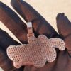 1.5" Long 3" Wide Name Customized Pendant Made In 925 Sterling Silver Embellished With Shinny Moissanite Diamond For Birthday And Party Gift