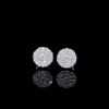 Iced Out Round Earring Made in 18/14/10 KT Gold Studded With Shinny Moissanite Diamonds For Birthday And Anniversary Gift To Special Person