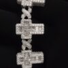Infinity Link Bracelet 8" Long Made In 925 Sterling Silver Embellished With Shinny Moissanite Diamonds For The Anniversary And Birthday Gift